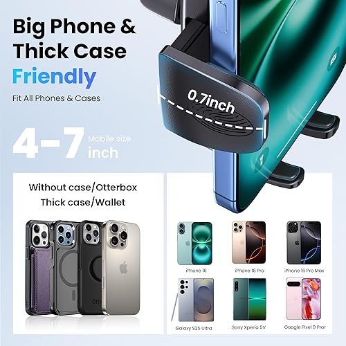 Miniatura 6 de Soporte universal para teléfono de automóvil, para salpicadero y parabrisas y ventilación de aire, soporte de teléfono celular de súper succión para