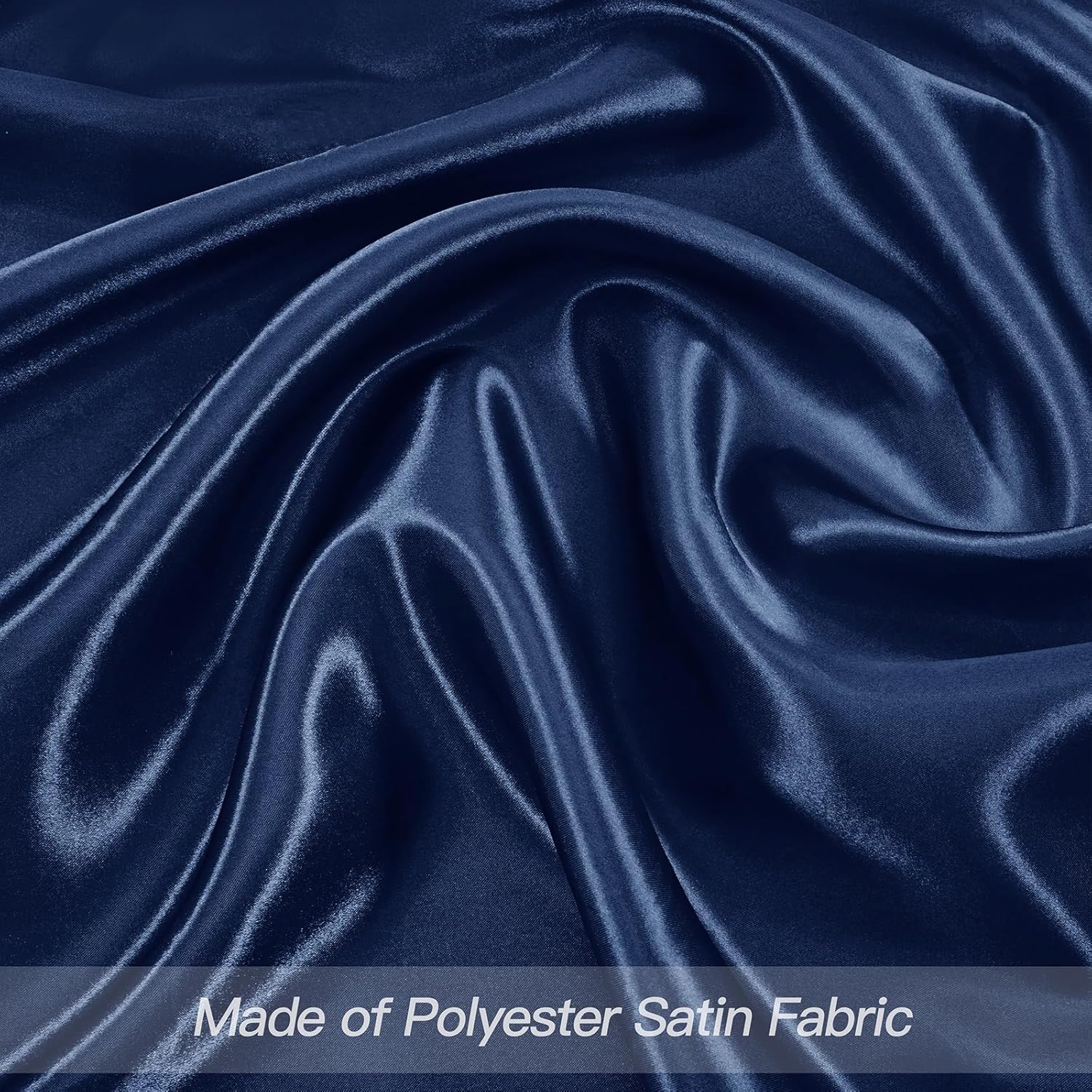 P Pothuiny 50 Pcs Silky Navy Blue Satin Napkins 17 x 17 Inches, Square Smooth Wedding Dinner Napkins Bulk Cloth Napkins Table Napkins for Banquet Party Restaurant Decor, Thanksgiving, Christmas