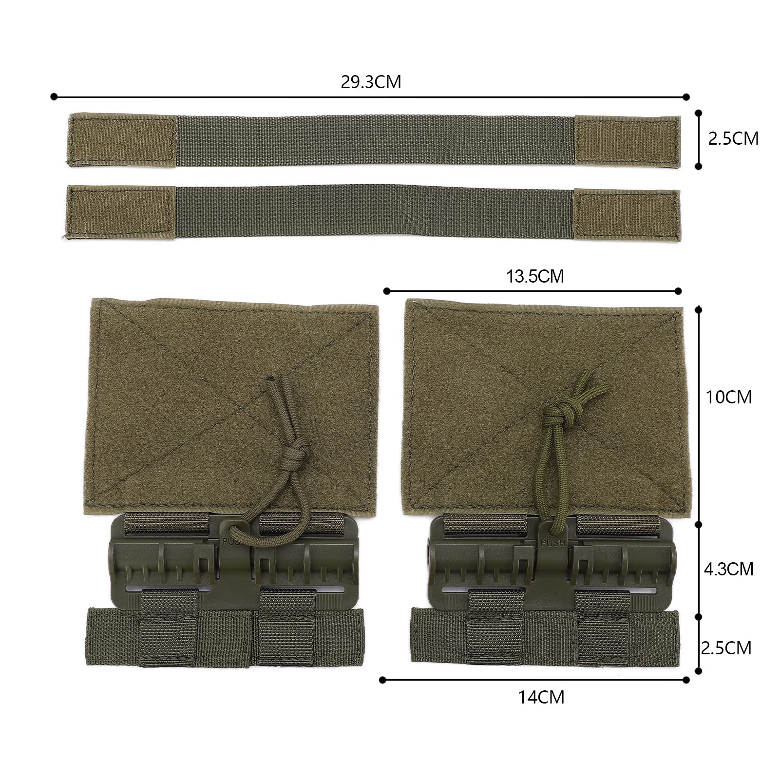 Set di Fibbia a Sgancio Rapido, 2 pezzi Fibbia di Rimozione Kit Sistema di Sgancio Rapido Portatile in Nylon per Esterni Gilet Tattico Escursionismo Trekking Sportive Camping