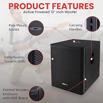 Amazon.com: Pyle 1600 Watt Box Subwoofer Speaker System Set