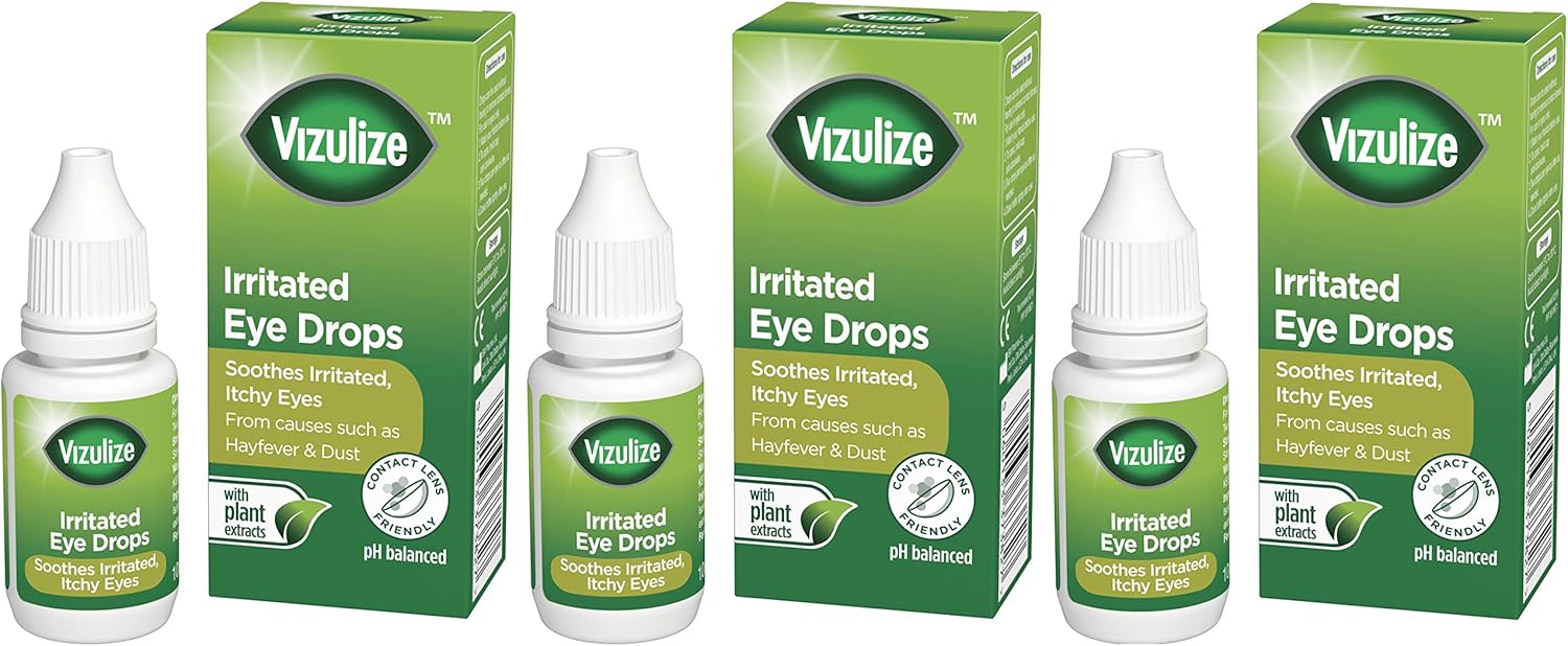 Vizulize Irritated Eye Drops, for Sore & Itchy Eyes, Soothing Relief