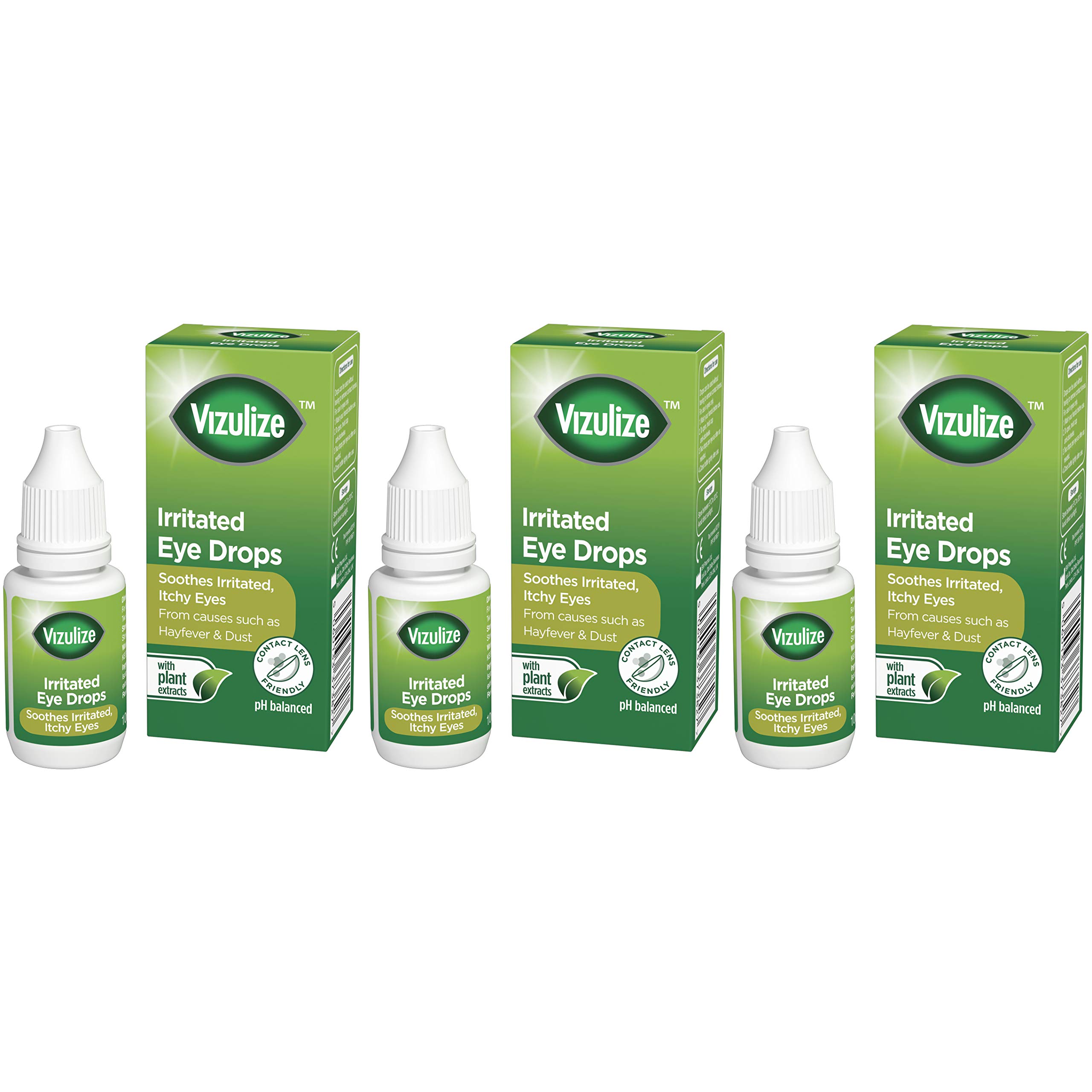 Irritated Eye Drops, for Sore & Itchy Eyes, Soothing Relief with Natural Plant Extracts, 3 x 10 ml Bottles