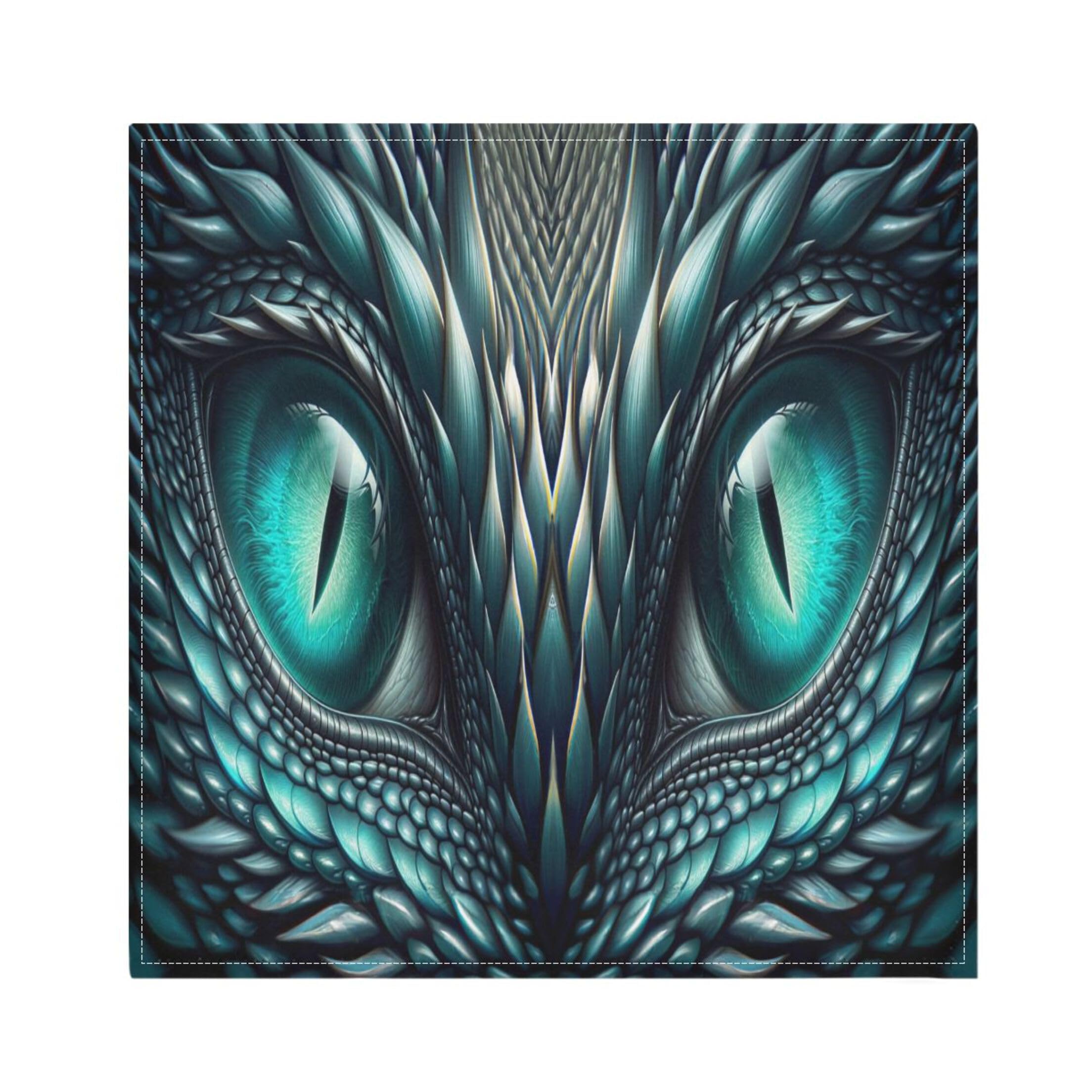 Fuauuyl Cloth Napkins Set of 4 Turquoise Dragon Eye Dinner Napkins 20x20 in, Washable & Reusable Fabric Table Napkin for Dining Parties Holiday, Eco-Friendly