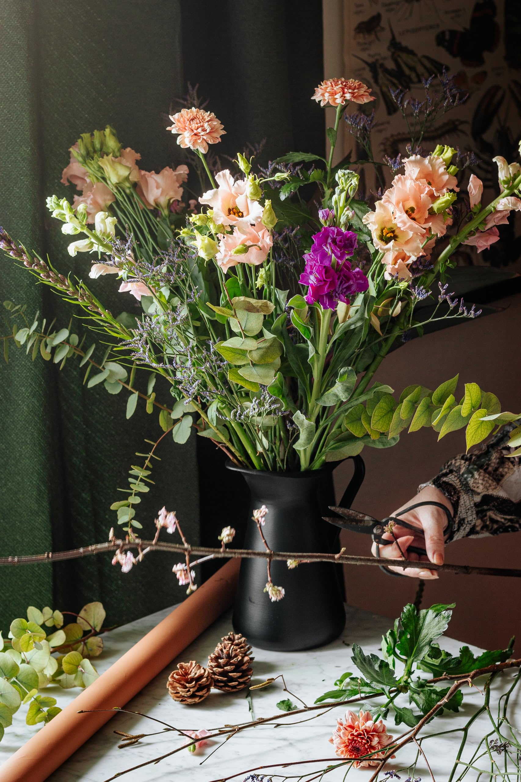 Filo per fiori ricotto di alta qualità, prodotto in Germania, diametro 0,65 mm x 38 m, estremamente flessibile, stabile e flessibile come filo di legatura, filo per piante, aiuto per piante (laccato