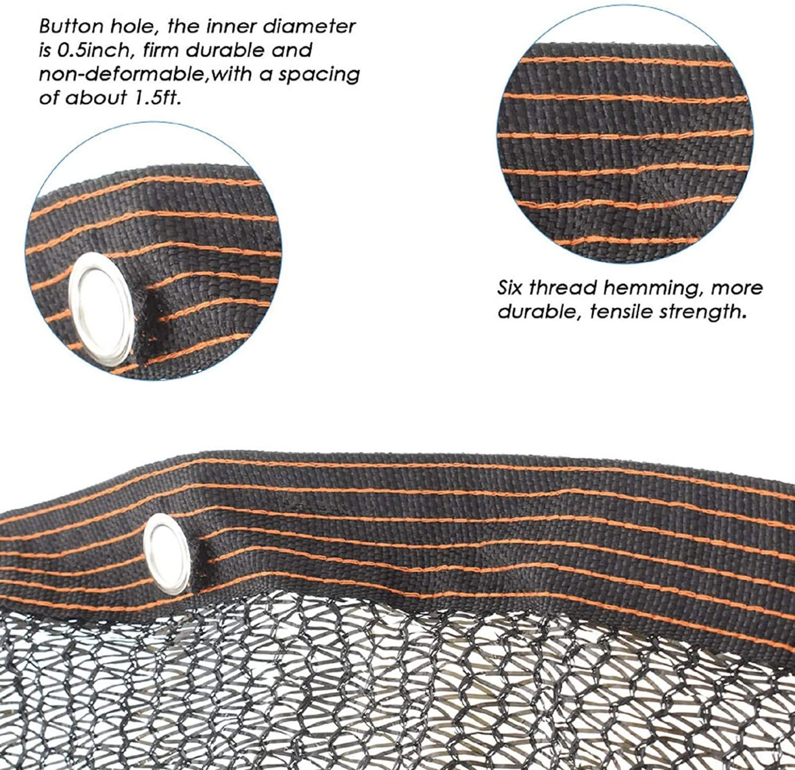 Telone Ombreggiante Nero 6x8 M - Rete Per Serra E Giardino, Con Occhielli, Protezione UV - Foto 10