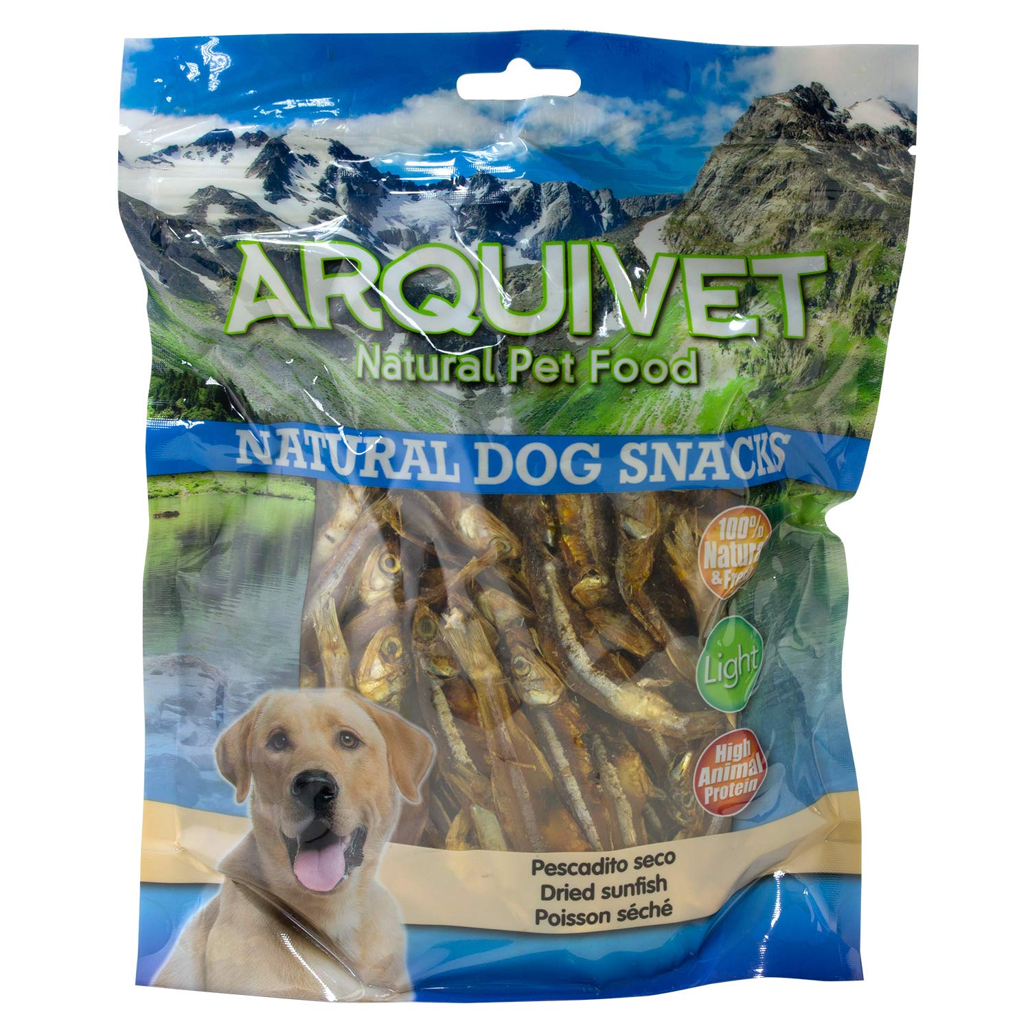 ARQUIVET Poison séché 350 g - 100% de collations naturelles - prières, récompenses - Supplément alimentaire canine - Contenu riche en protéines