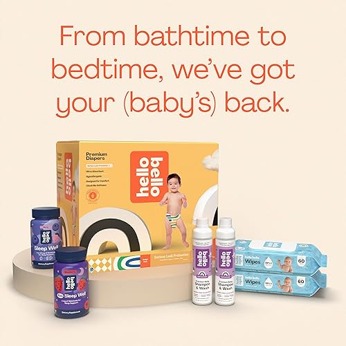 Miniatura 6 de Hello Bello Pañales para bebé de alta calidad, talla 4, 21 unidades de pañales desechables para bebé, extraabsorbentes, hipoalergénicos, con ajuste