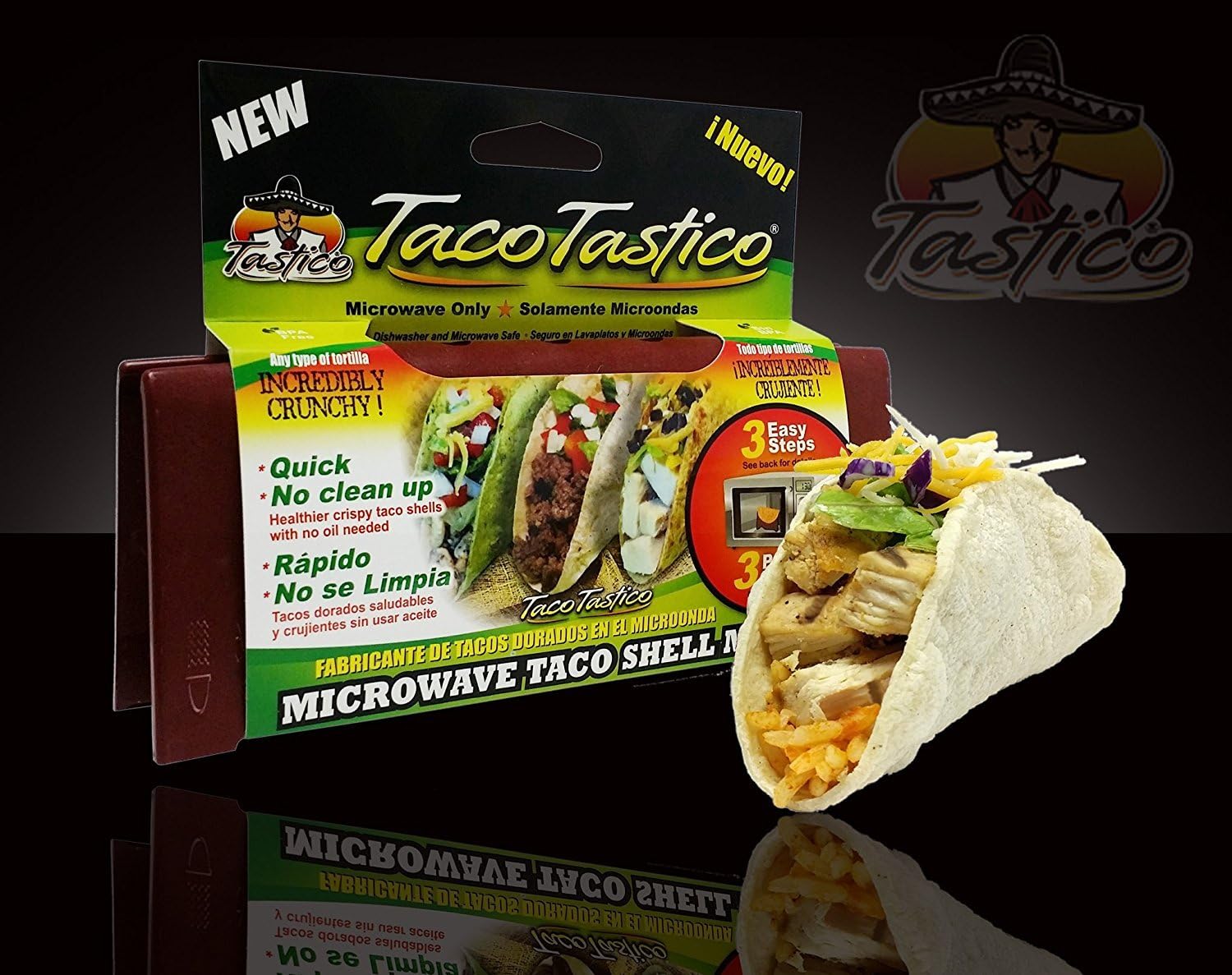 Makes Taco Shells Hard / Crunchy in your Microwave, Use with any Kind of Tortilla