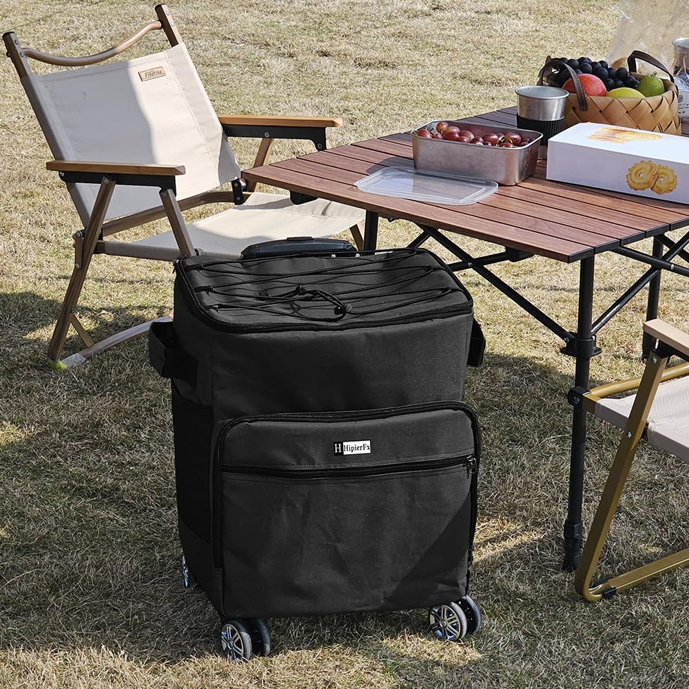Nevera Portátil con Ruedas 40 litros Plegable Nevera Playa a Prueba de Fugas para Picnics Camping y Playa