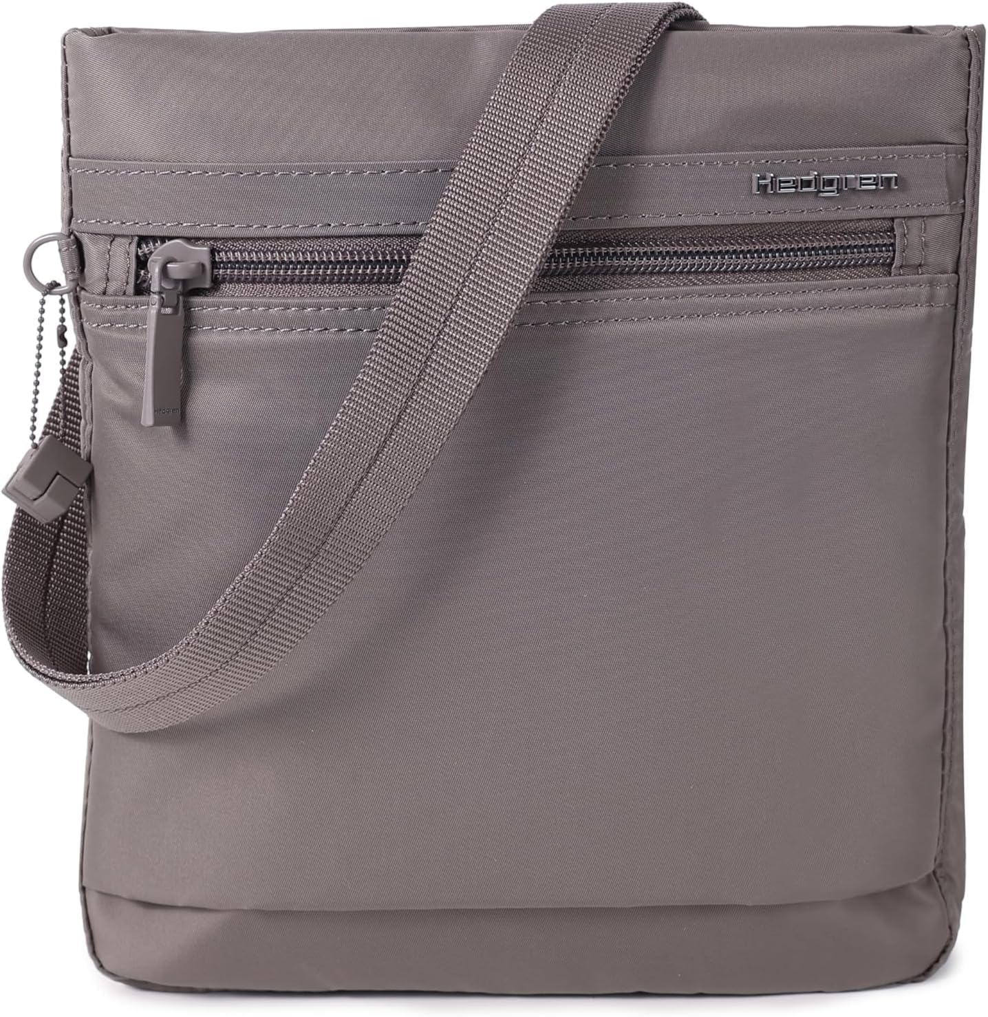Hedgren LEONCE Crossbody Bag - RFID Protection, Zip Lock, Pen & Slip Pockets, Water-Repellent, 0.92L - Sepia