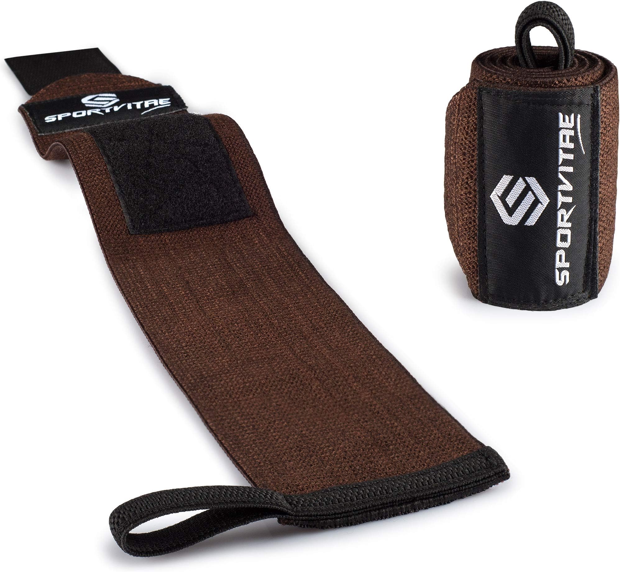 SportVitae Sports Wristbands, Heavy Duty Wrist Wraps for Crossfit, Weightlifting, 18 Inches / 45cm, Rust