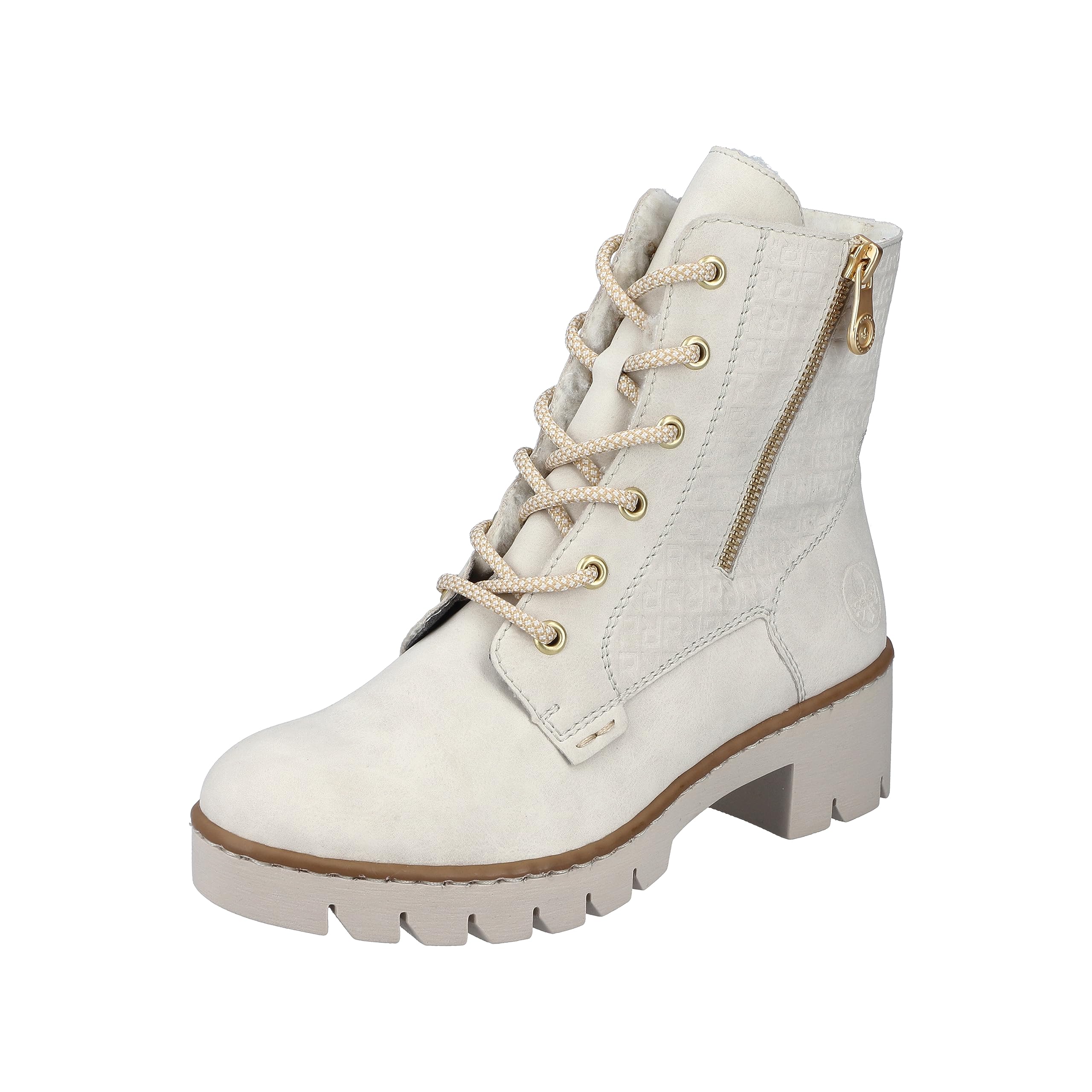 Rieker Women's X5719 Lace-Up Boots, beige, 3.5 UK