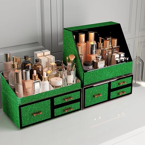 Vista 16 de CHIHUT Papel adhesivo Gold Sparkle de 15.7 x 100 pulgadas, papel tapiz con purpurina dorada, autoadhesivo, extraíble, papel de pared dorado, papel