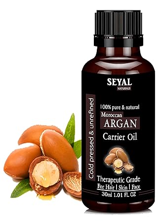 Seyal Moroccan Argan Oil 100% Pure & Natural Therapeutic Grade Organic, Cold Pressed For Hair, Skin & Face - 30ml