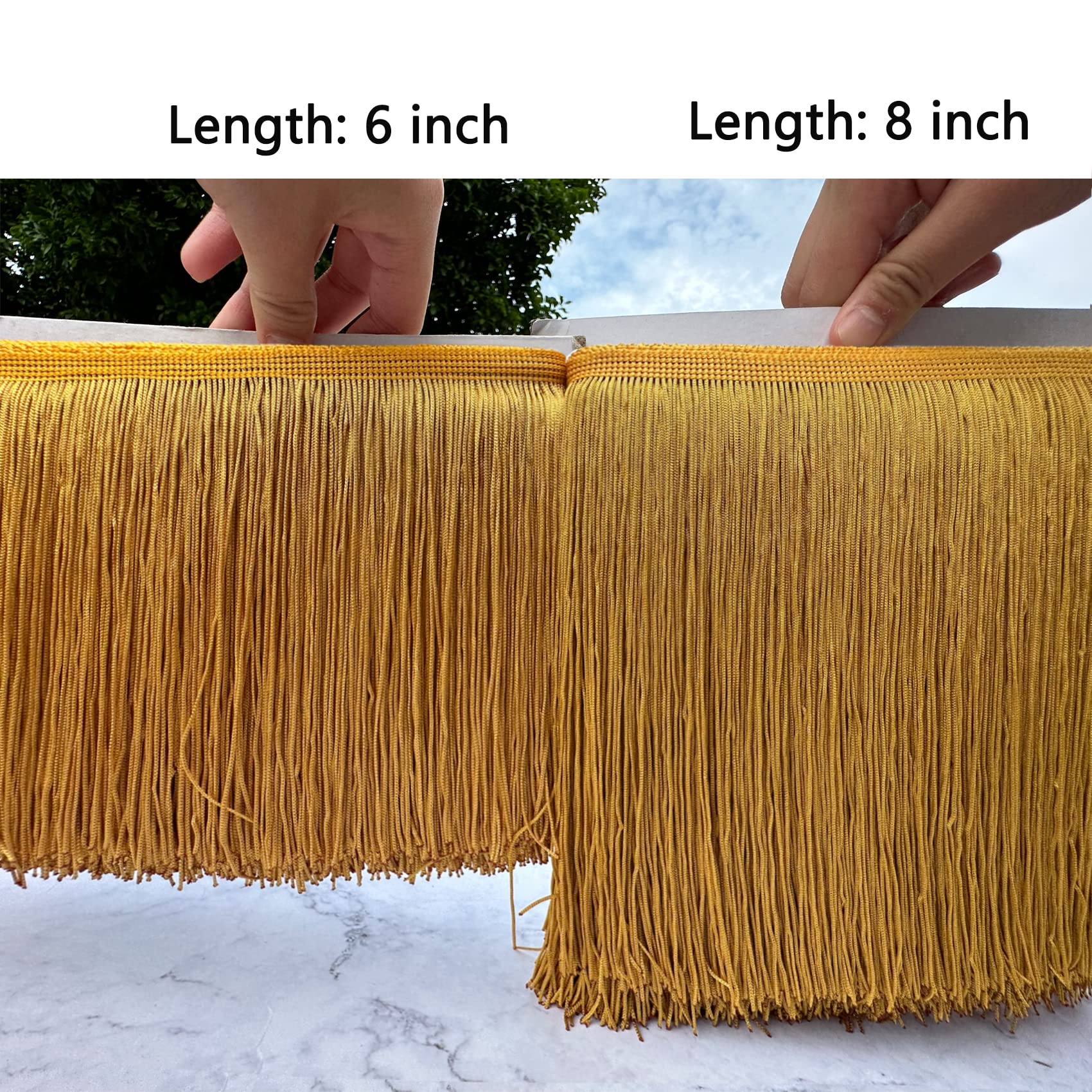 WLTYSM 10/15/20/30Cm Kwastje Fringe Trim Polyester Lange Franjes Naaien Voor Kleding Jurk Gordijn Tape Kwastjes Voor Ambachten Accessoire (Als pictrue-09,10cm