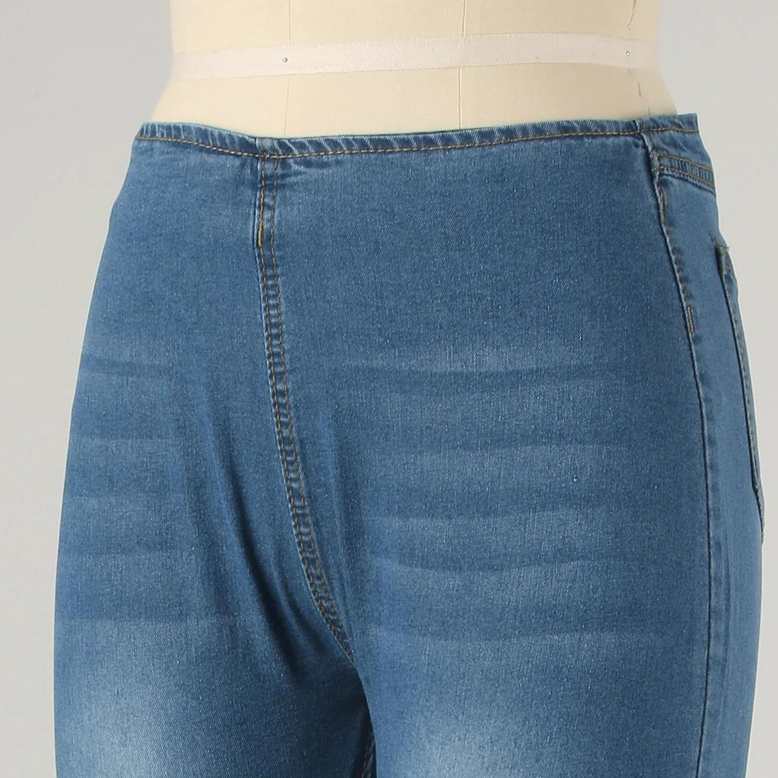 Jeans Pantalon Jeanshosen Damen Jeans Mittlere Taille Jeans Casual Stretch Mom Denim Hosen Vintage Casual Stretch Denim Hosen