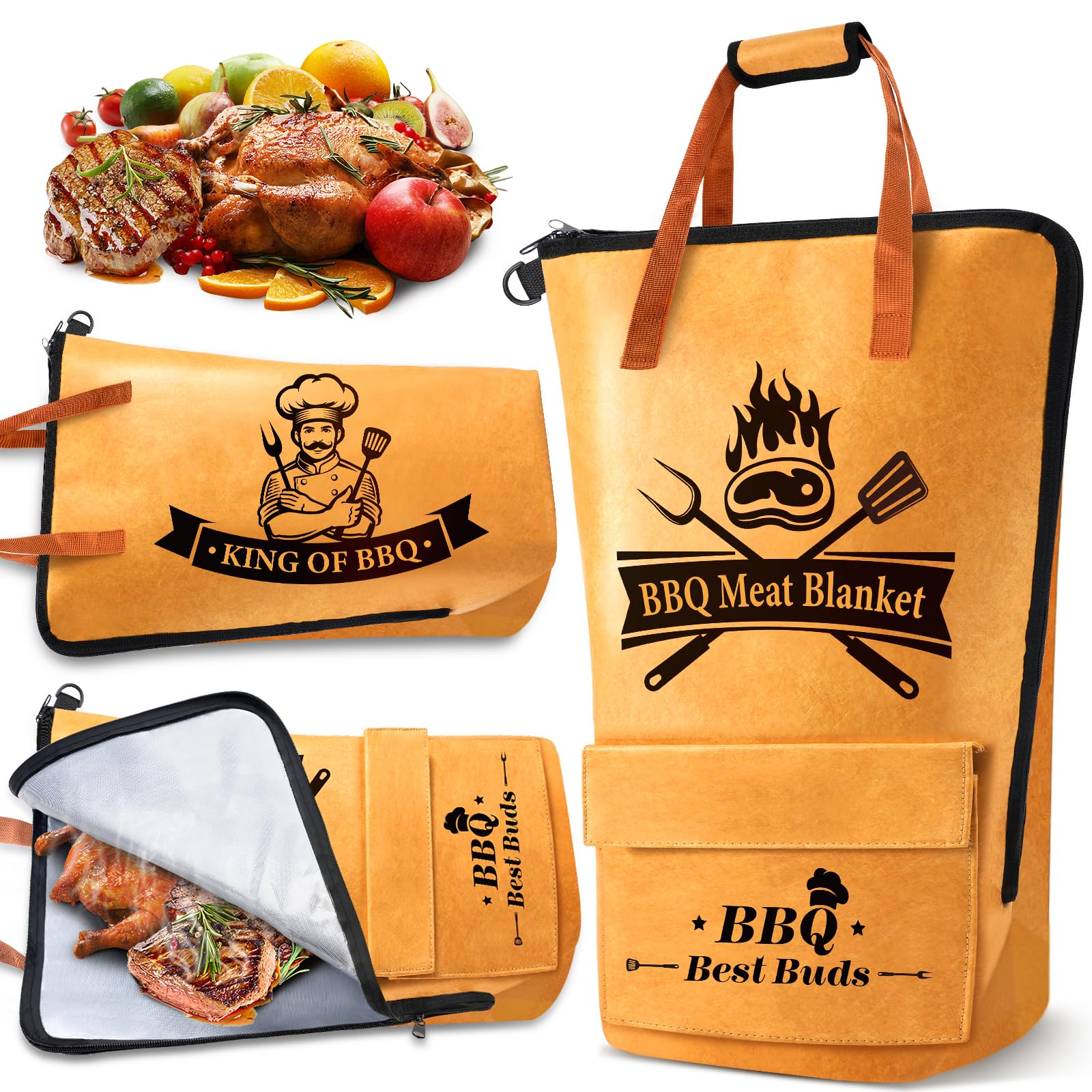 KEZKALS Gifts for Men Dad, BBQ Meat Resting Blanket – Keeps Meat Warm, BBQ Accessories Tools, Fathers Day Birthday Presents Gifts for Him Men Dad Who Have Everything