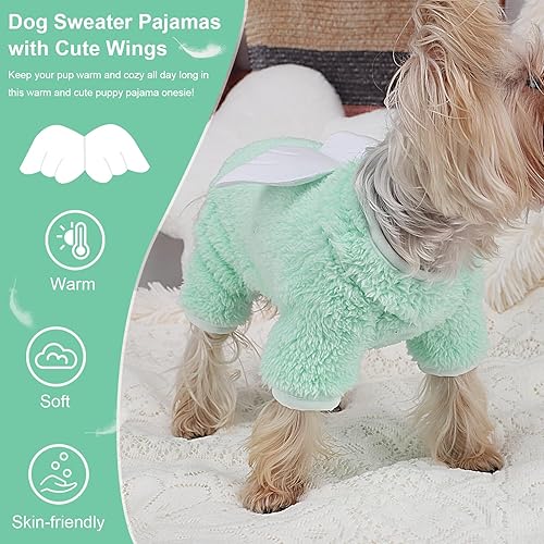 Miniatura 4 de Suéteres para perros pequeños, niñas y niños, pijamas de forro polar de invierno, overoles para mascotas, ropa para perros, suéter para cachorros,