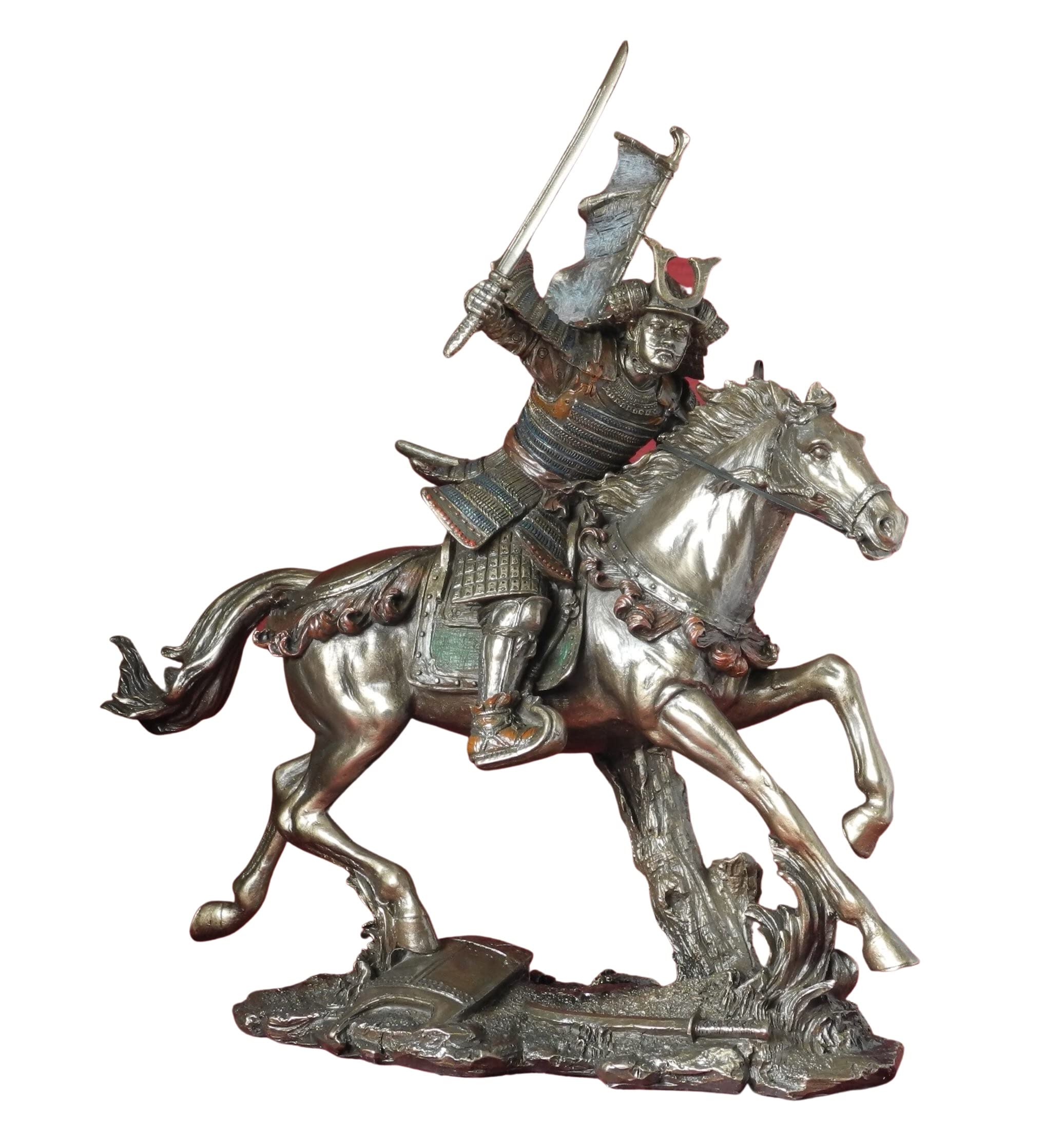 Parastone Statue Samurai on horseback in resin