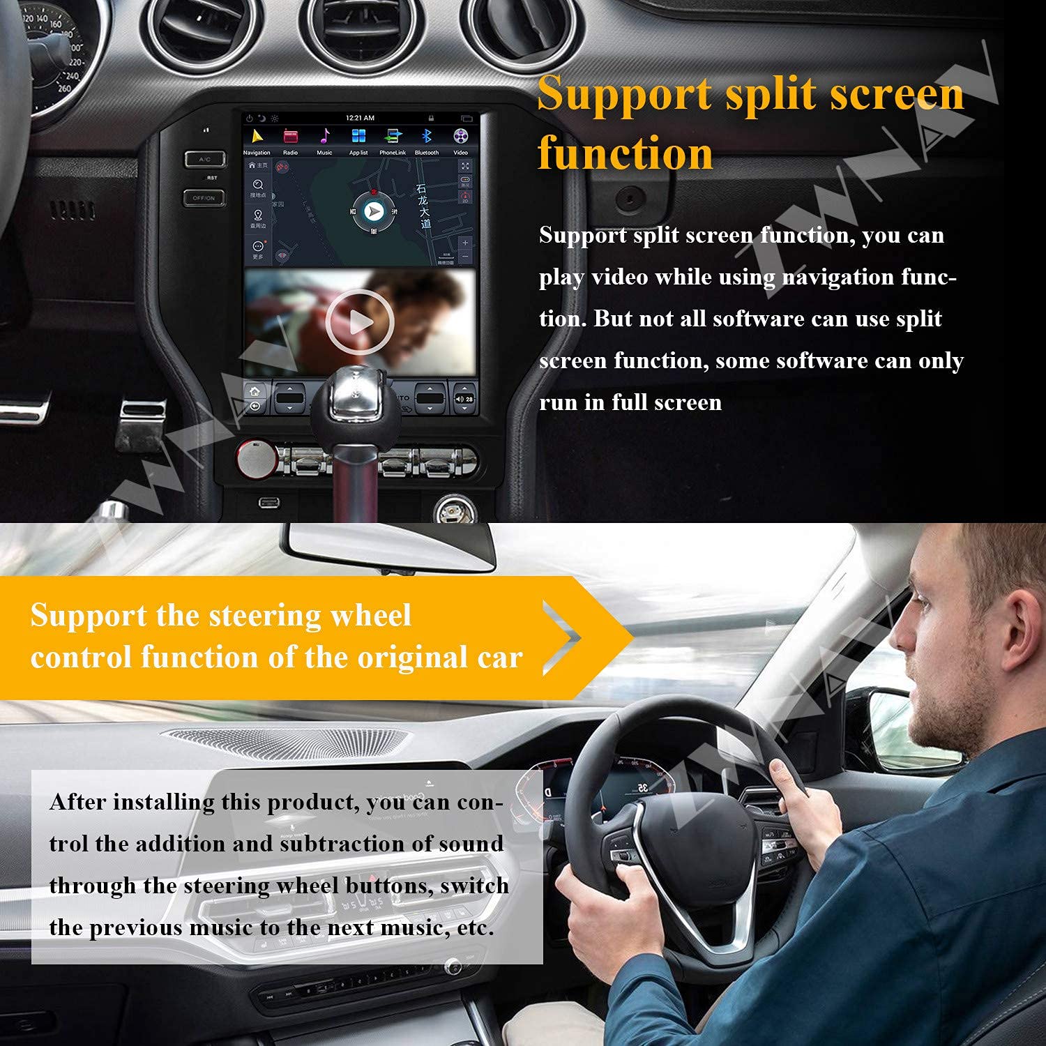 Buy ZWNAV Tesla Style Touch Screen Car Stereo for Lexus RX RX330 RX300