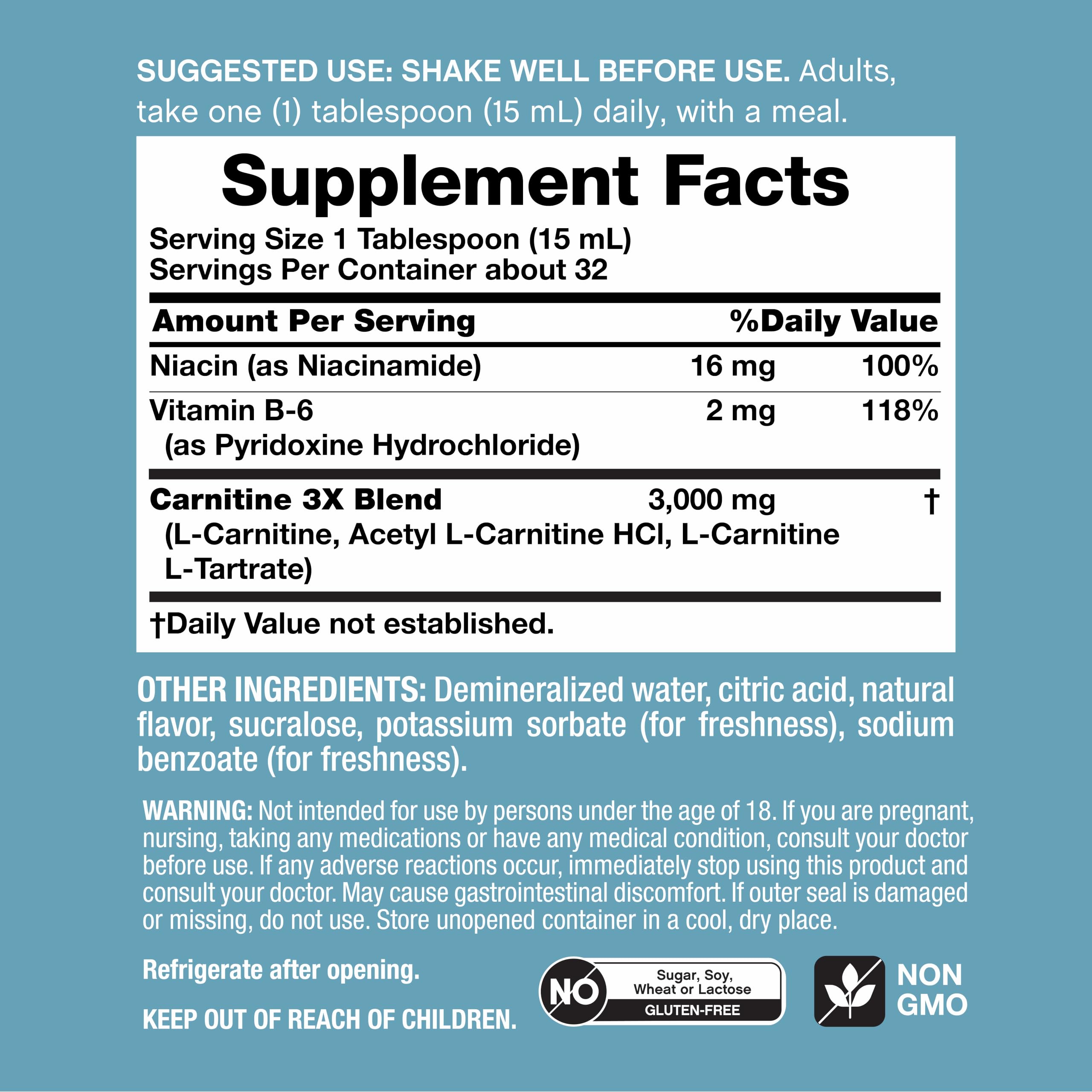 NeoCell L-Carnitine Liquid Blend 3000 mg | 16 Fl Oz — Amazon image 4