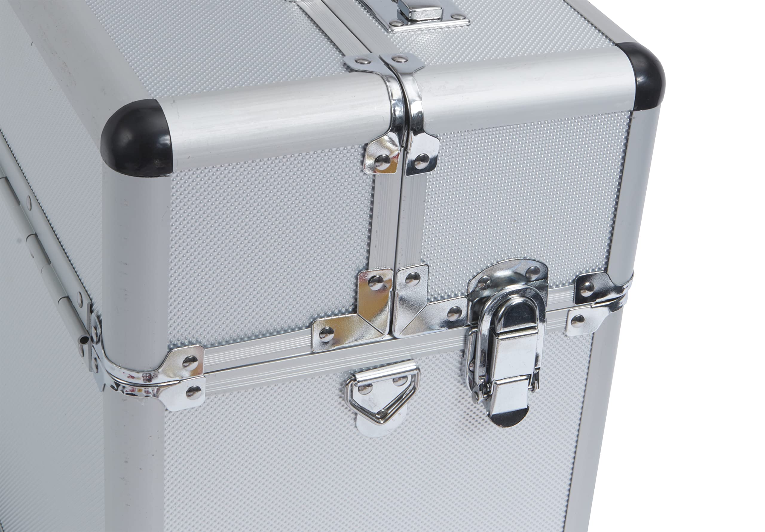 ALUTEC Pilotenkoffer (Aluminium Koffer, Innenmaße 435x340x1950 mm, ergonomischer Griff, mit Dokumentenfach, Stiftehalter, Fach für Visitenkarten, Deckel nach Oben öffnend) 61800