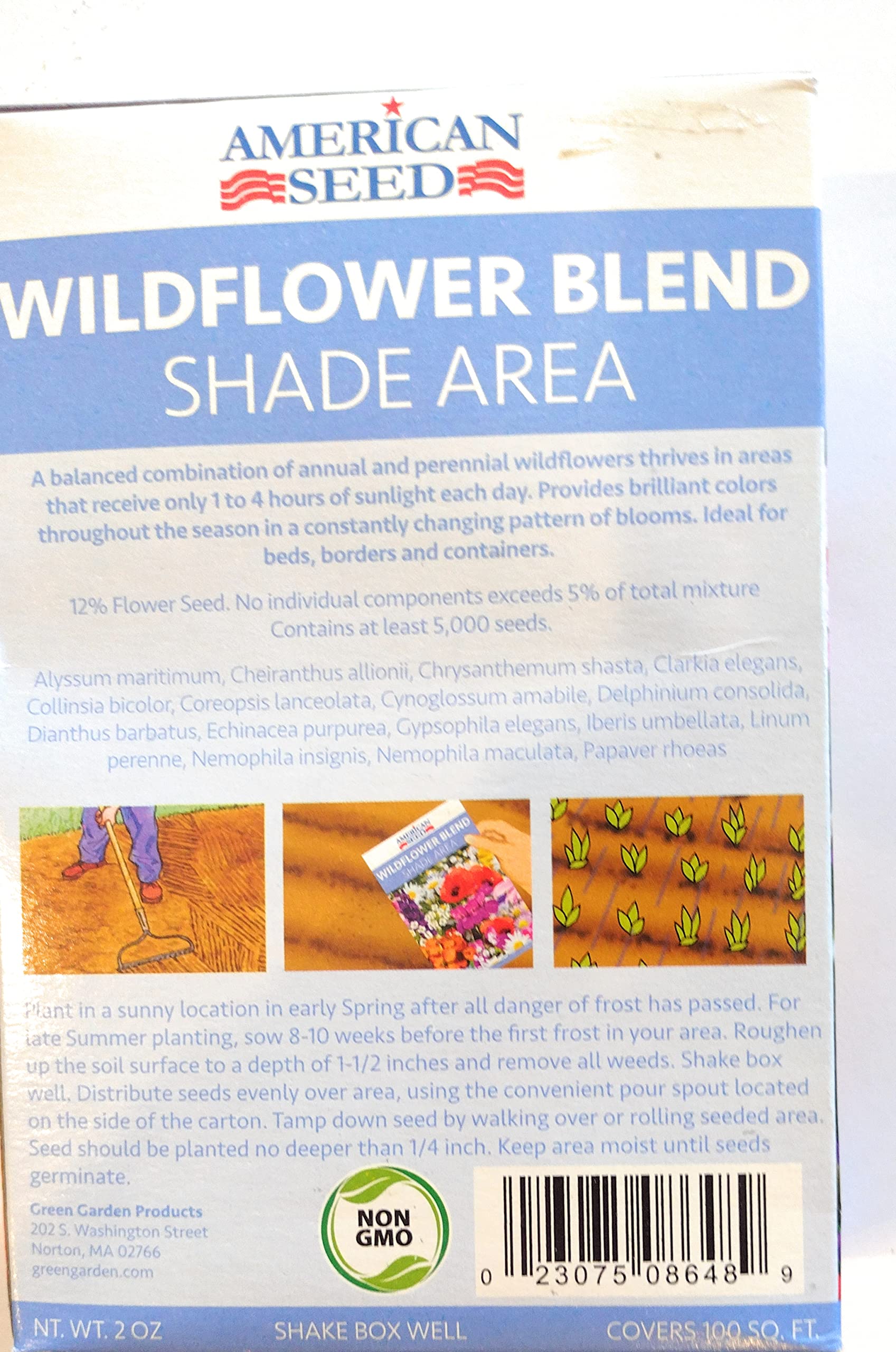 Amazon.com : Wildflower Blend Shade Seed Mix - 2 Oz, Covers 100 Sq Ft (Pack  of 4) : Patio, Lawn & Garden