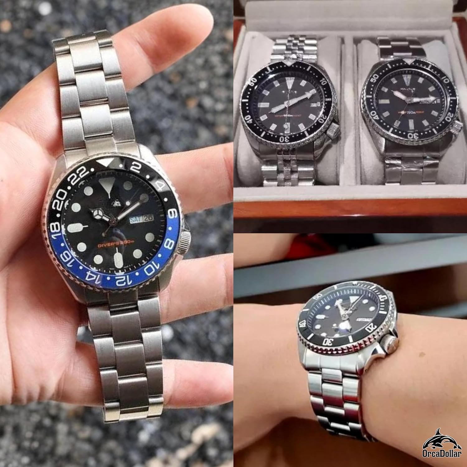 For Seiko 5sport new SKX Classic Oysters stainless steel watch band bracelet features a 2.0mm spring bar and V-Clasp double lock buckle. Curved end link perfectly fit your Seiko 5 Sports SRPD51 SRPD55 SBSA003 5KXwatches.(Modal:SK5S 01Y)
