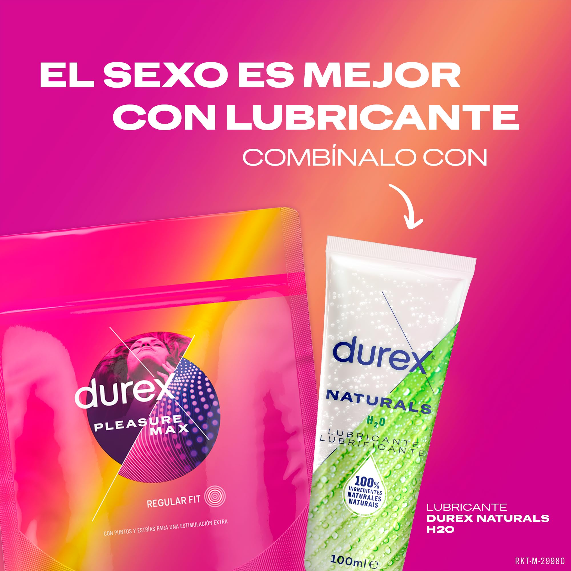 Durex Pleasuremax, Preservativi Con Rilievi e Nervature, Maxiformato da 30 Profilattici, Esclusiva Online Confezione Riciclabile salvaspazio