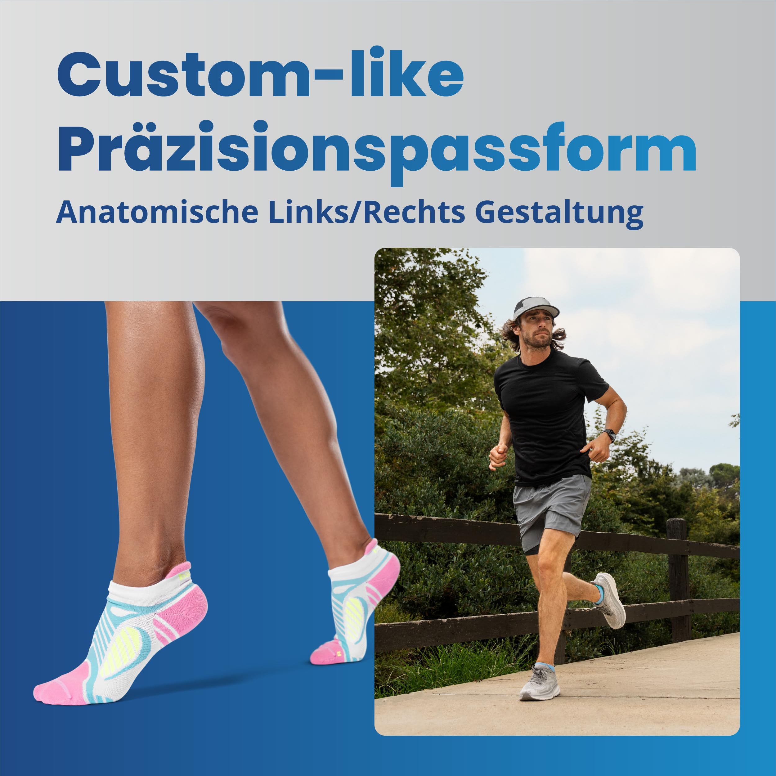 Balega UltraGlide reibungsfreie No-Show Laufsocken für Damen und Herren (1 Paar)