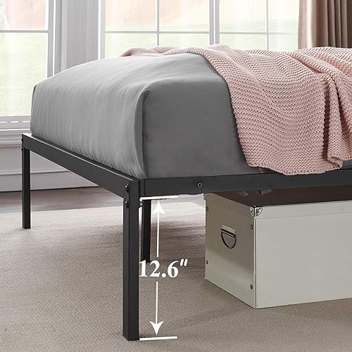 Miniatura 7 de Base de cama Vecelo, de 14 pulgadas, listones de acero resistente