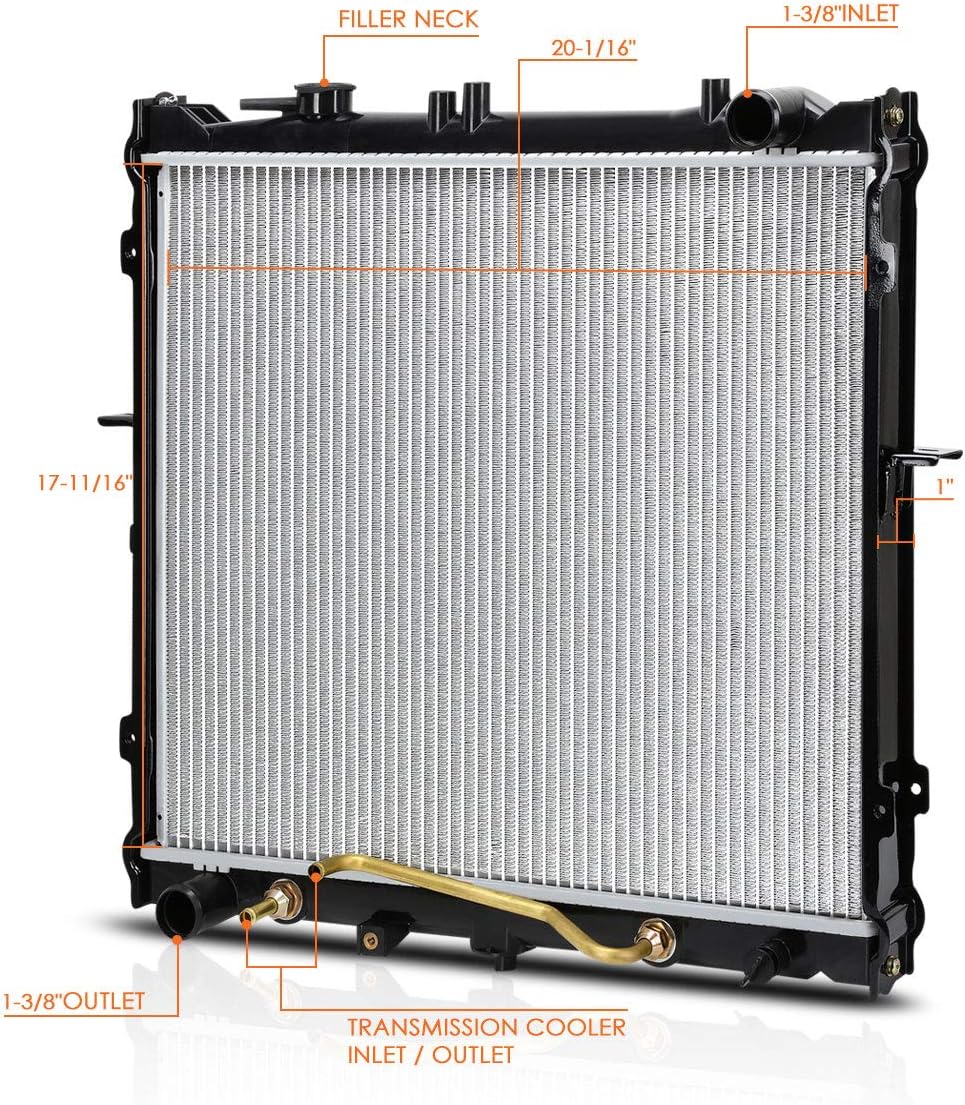 DPI-2057 Full Aluminum Core Cooling Radiator Compatible with 95-01 Sportage 2.0L AT/MT