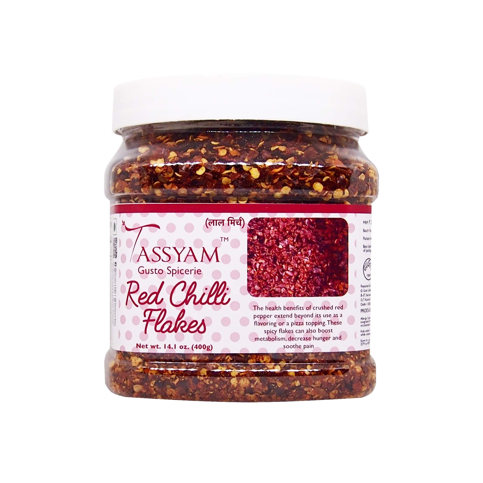 Tassyam Red Chilli Flakes 400g | Jumbo Pack (B07G94ZPFY) Amazon Price History, Amazon Price Tracker