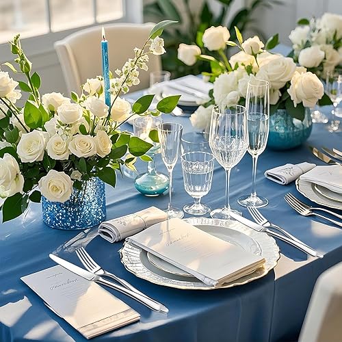 Vista 19 de Juego de cubiertos para 8, 40 piezas de cubiertos de acero inoxidable resistente, incluye cuchillo de carne, tenedor y cuchara, apto