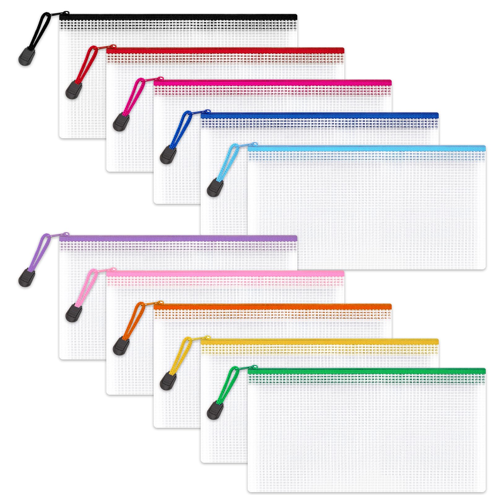 Clear Pencil Case Zipper File Bags