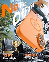 Vista 437 de TOCOL Funda magnética para iPhone 15 Pro Max, protección completa mejorada de la cámara, compatible con Magsafe, protección contra caídas, funda