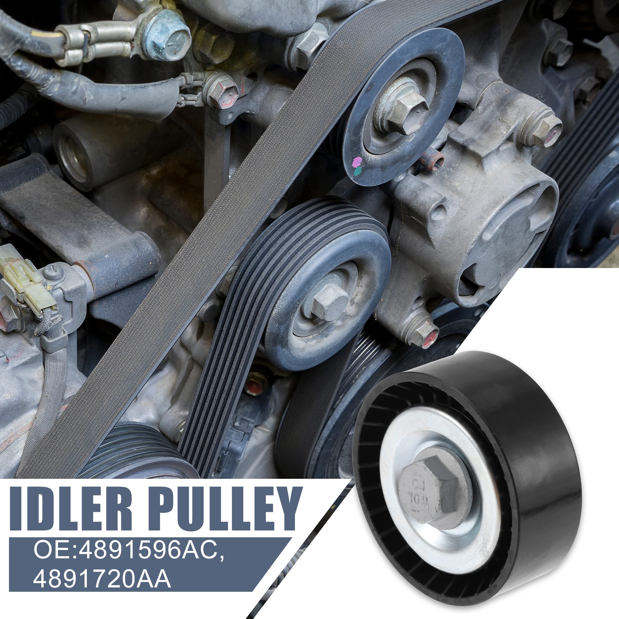 Amazon.com: X AUTOHAUX 4891596AC 4891720AA Car Accessory Drive  