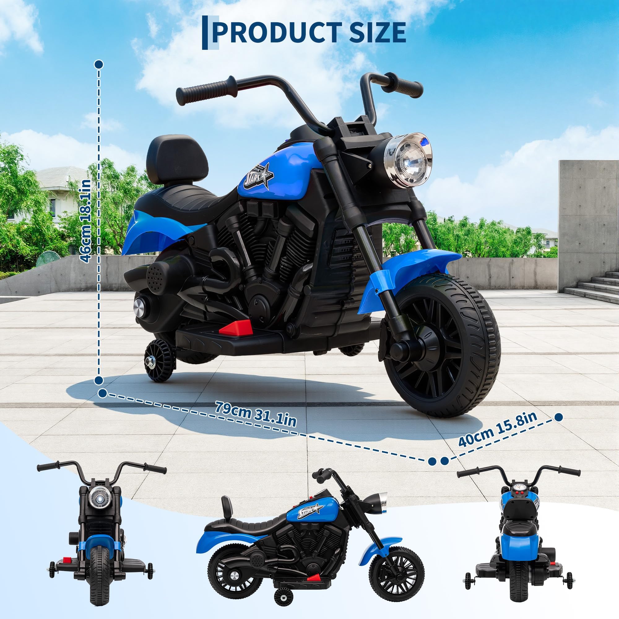 Moto électrique Enfant 6V Démarrage Sécurisé Les Petits Pilotes 3 à 6 Ans