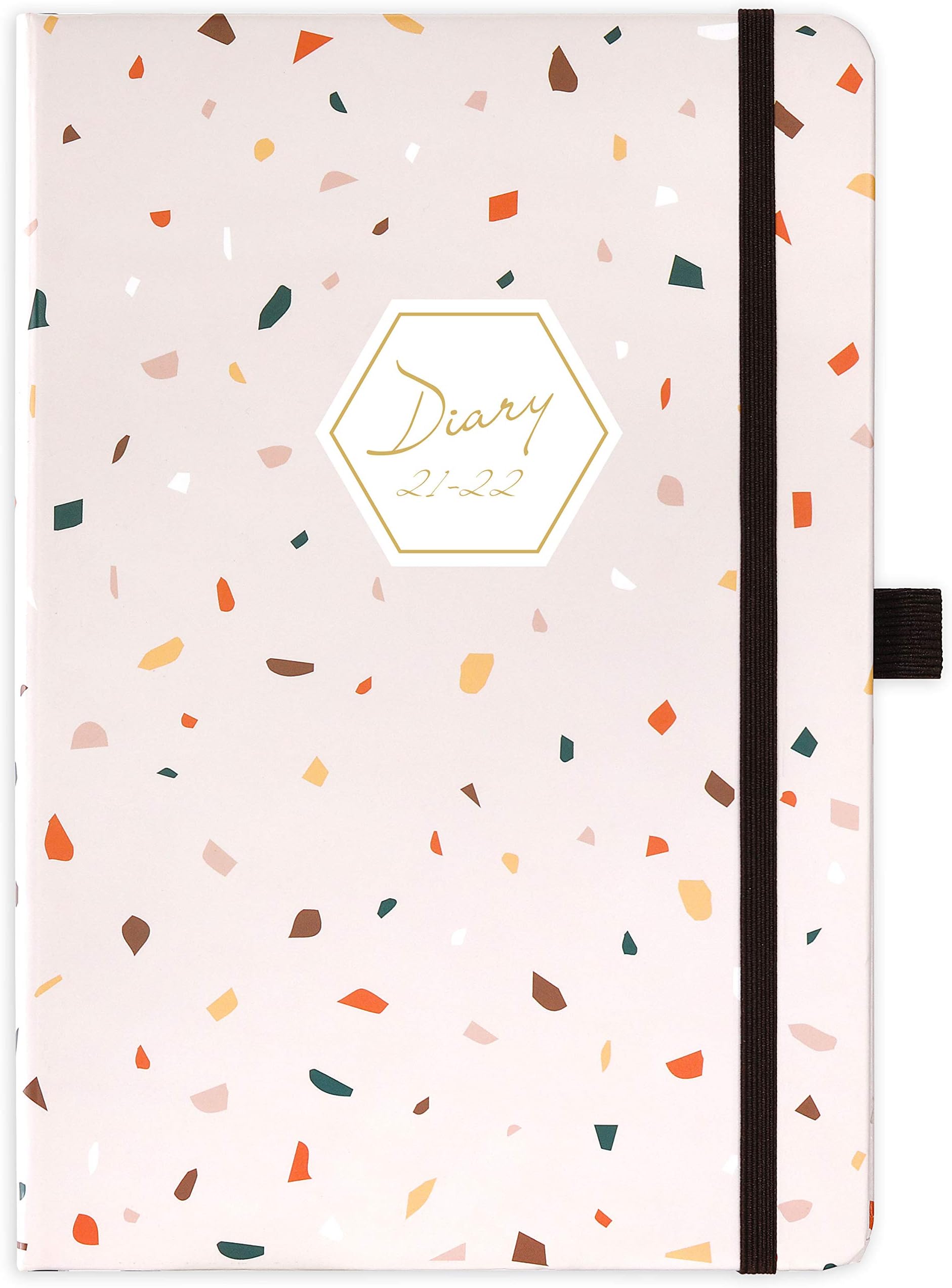 Eono by Amazon - Diary 2021-2022, A5 Weekly Planner from July 2021 to June 2022 with Beige Hardcover, Monthly Tabs, Pen Loop and Back Pocket , 21.3 x 14.7 x 1.6 cm