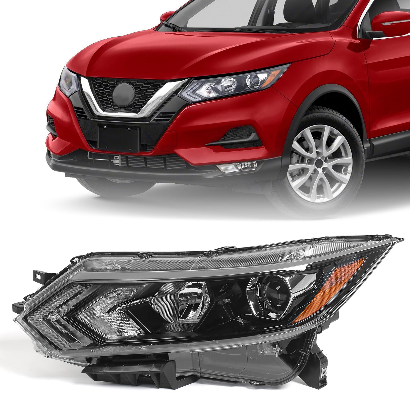 Photo 1 of Huray Headlight Assembly Fit for Nissan Rogue Sport 2020 2021 2022 LH OE Factory Projector Headlamp Replacement for NI2502279 260606MR0A Left Driver Side