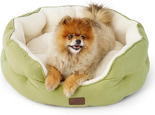 Miniatura 34 de Bedsure Camas lavables para perros, camas redondas con parte inferior antideslizante para gatos de interior, cachorros y gatitos, 20 pulgadas, azul