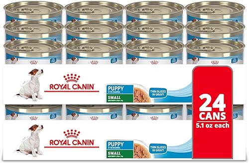 Royal Canin Size Health Nutrition - Alimento para perros pequeños en rodajas finas en salsa para cachorros, 5.1 onzas (paquete de 24)