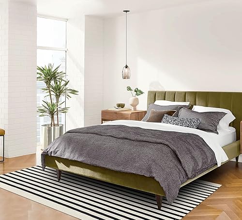 Miniatura 183 de IOHOUZE - Tapete a cuadros estilo búfalo de 5 x 8 pies para interiores y exteriores, lavable, para sala, tapete de bienvenida primavera-verano