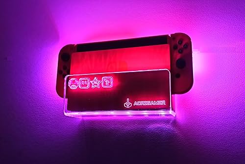 Miniatura 5 de ACRIGAMER Wall Mount for Nintendo Switch O NS OLED with RGB LED Kit Multi-Colour