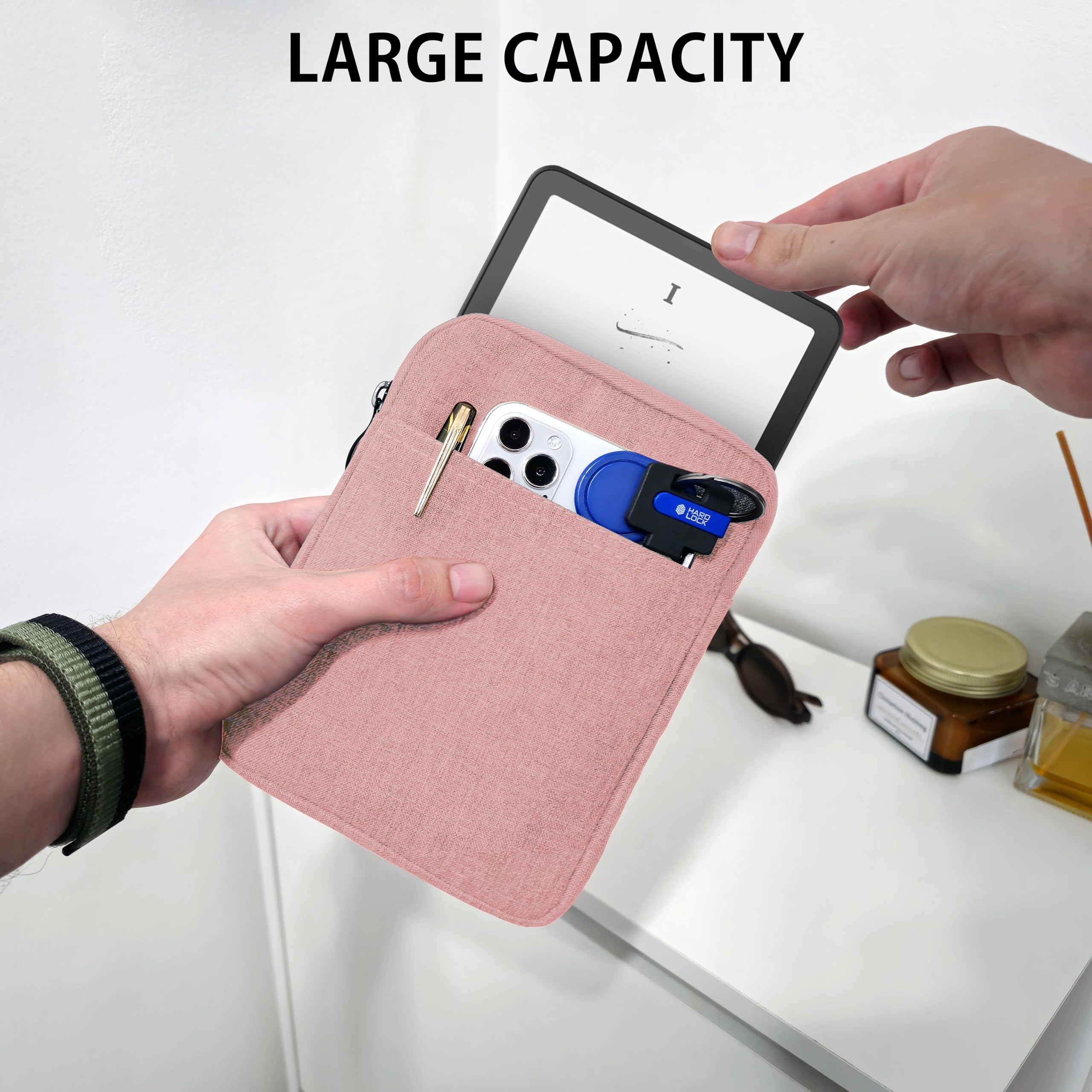 MyGadget Tablet Hülle Bis 6,8 Zoll - Nylon Schutzhülle Mit Zubehörfach Für Kindle & Tolino