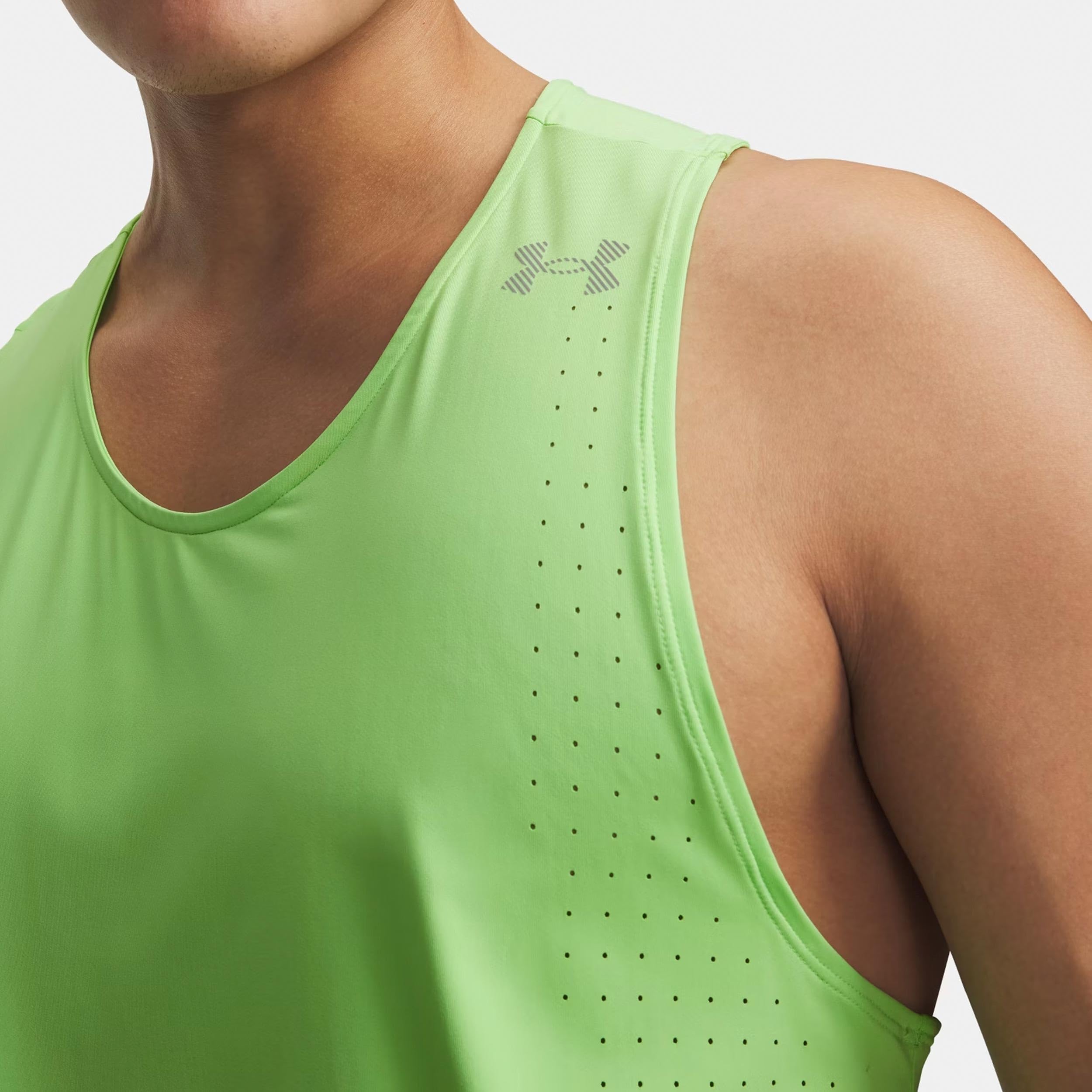 Under Armour Velociti PRO Camicia da Corsa Uomini Verde Neon - lumoslime/Reflective S