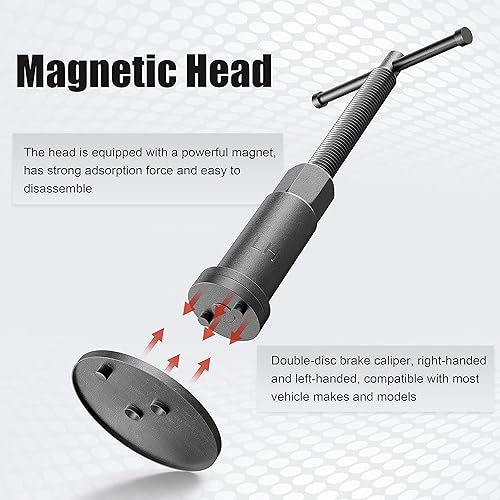 Miniatura 5 de MOSTPLUS Pinza de freno de disco universal, herramienta de respaldo de viento y juegos de compresión de pistón, 26 piezas (rojo)