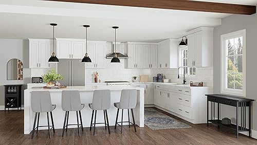 Miniatura 9 de Brookings Shaker Unassembled Base Kitchen Cabinet B9, 9 W x 24 D x 34.5 H, Brown, Solid Wood, Design House, 561316