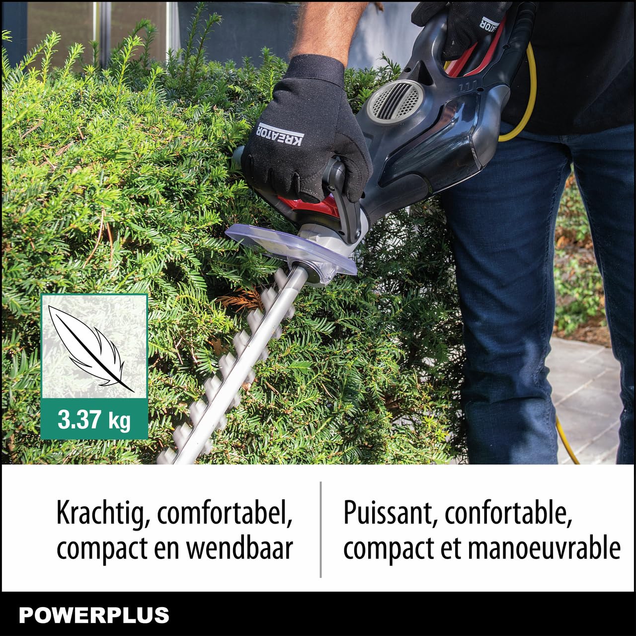Powerplus POWPG30230 - Cortasetos, 600 W, 600 mm