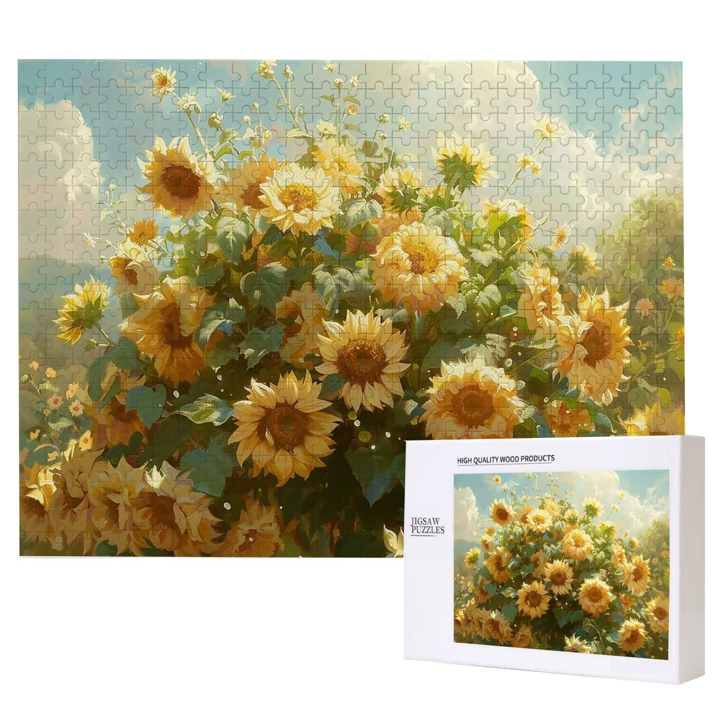 Jigsaw Puzzle, 4000 Pezzi Puzzle Classici, Fiore Puzzle Rilassamento Intelligence, Mpossibile Difficile Puzzles impegnativo per adulti Puzzles per Gioco Familiare, Regalo per Amore Amico Giallo K0F-26